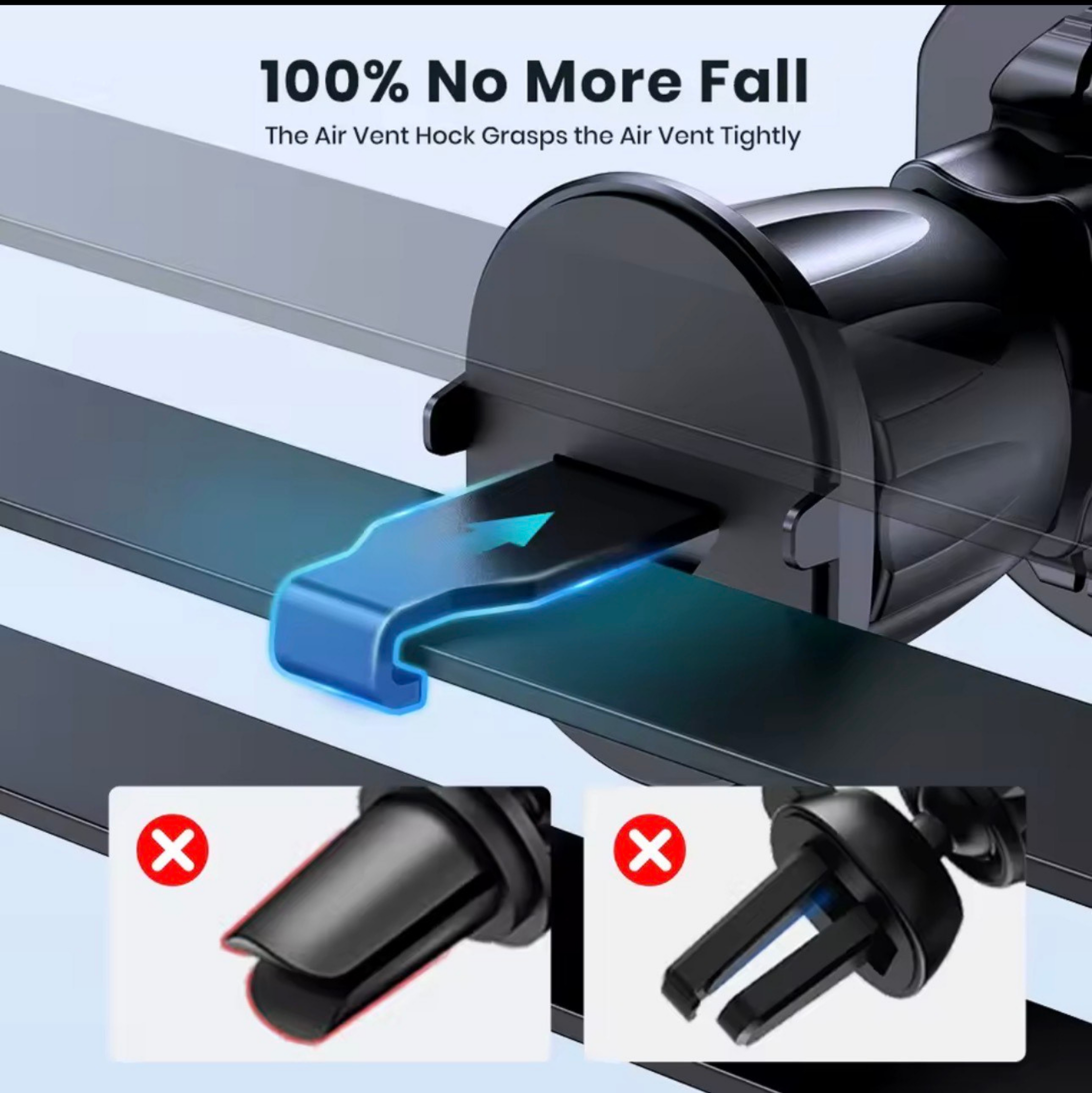 Support Téléphone Magnétique TOPK pour Voiture-Fixation Grill d'Aération