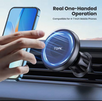 Support Téléphone Magnétique TOPK pour Voiture-Fixation Grill d'Aération
